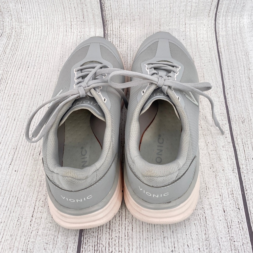 Vionic Walk Max Slip On Sneakers Womens 10 Grey Pink Orthotic Walking Shoes - Picture 6 of 8